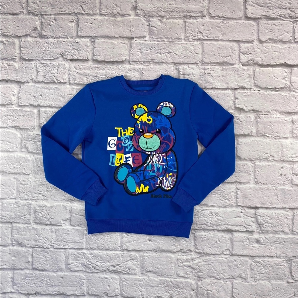 Blue teddy sweatshirt